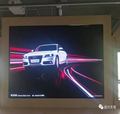 武汉启兴光电承制--●强力巨彩●室内P4全彩显示屏两面交付使用！