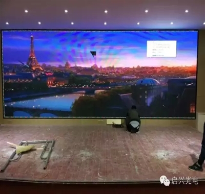 石河子P4全彩显示屏-----武汉XX小学室内25平方米
